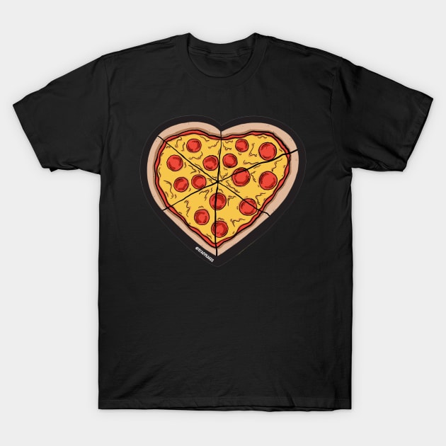 Pizza Heart T-Shirt by Stacy Kakes